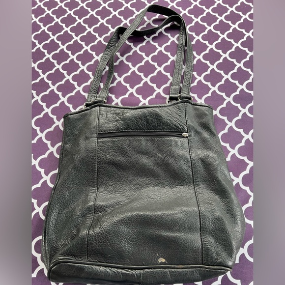 Women’s Black Soft Leather Bag Pocketbook - Picture 2 of 7